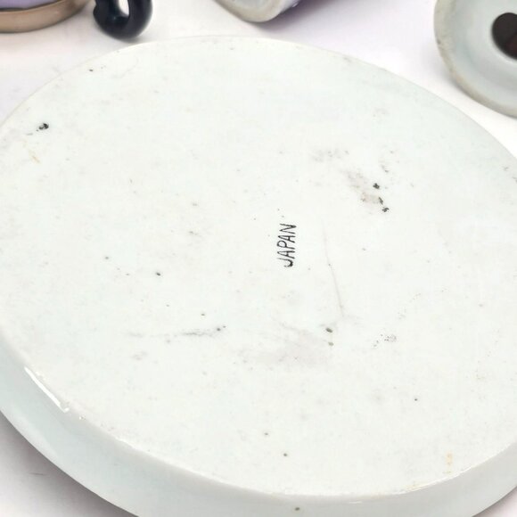 Vintage Japanese Lusterware Condiment Set With Bird Flower Mt Fuji Design je159 - Picture 4 of 9